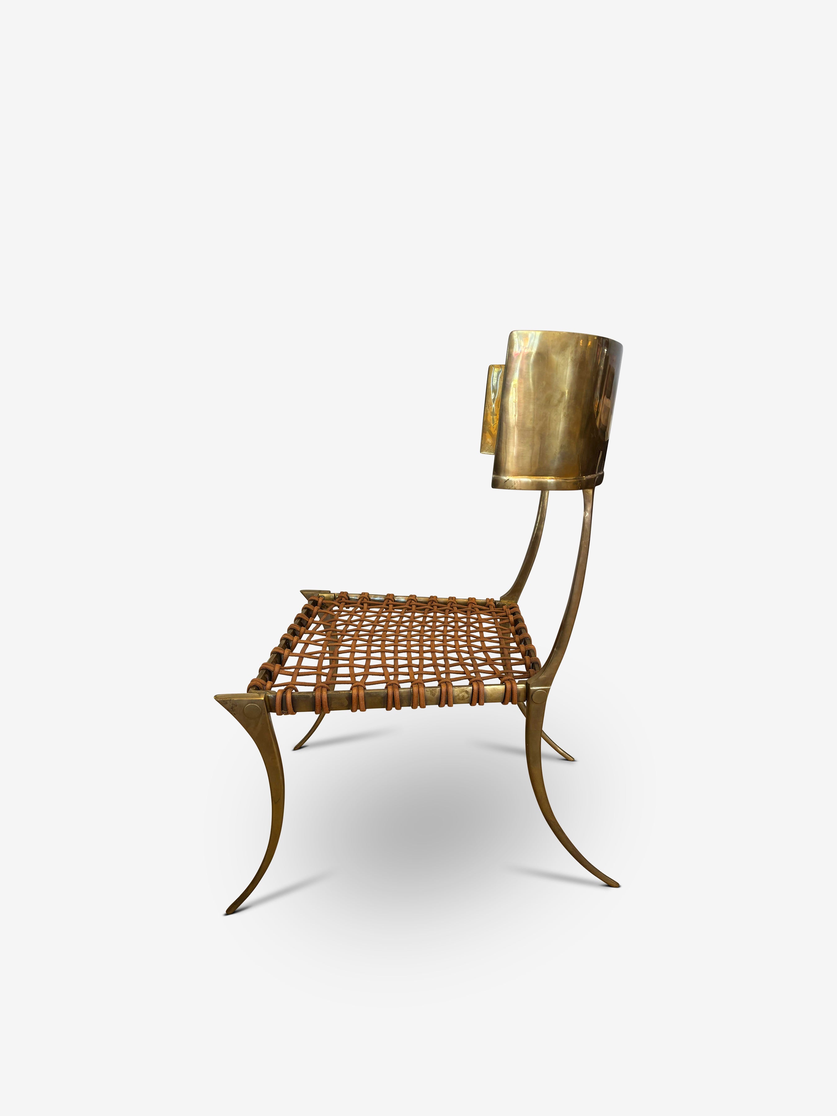 Klismos Brass Chair – Elegant & Sophisticated