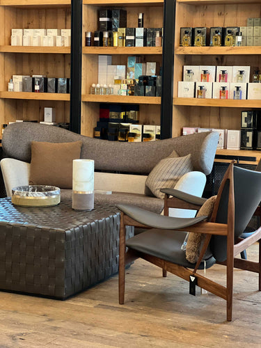 Dure Bowl in Dark Grey Mondragone Marble and Yeti Suede by Michael Verheyden