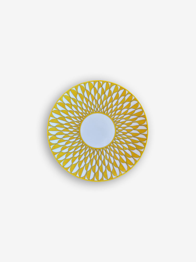 Soleil d'Hermès dinner plate in bright golden tones