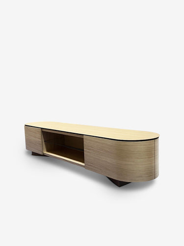558 Rondos Chest of Drawers in Oak- 2 Drawers with Open Compartment by Cassina - MONC XIII