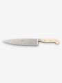 Berti 9" Chef's Knife with Wood Block by Berti Kitchen Accessories New Kitchen Knives Total Length: 14.2" Blade Length: 9" / White Lucite / Steel