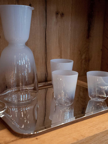 Acqua Sfumato Bianco set of 6 Water Glasses by Nason Moretti - MONC XIII