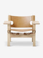 Fredericia Borge Mogensen Spanish Chair in Natural Leather and Oak Furniture New Seating