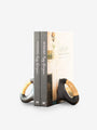 Carl Aubock Brass and Cane Bookends N.5 by Carl Aubock Home Accessories New Misc. 4.7" H / Black / Brass