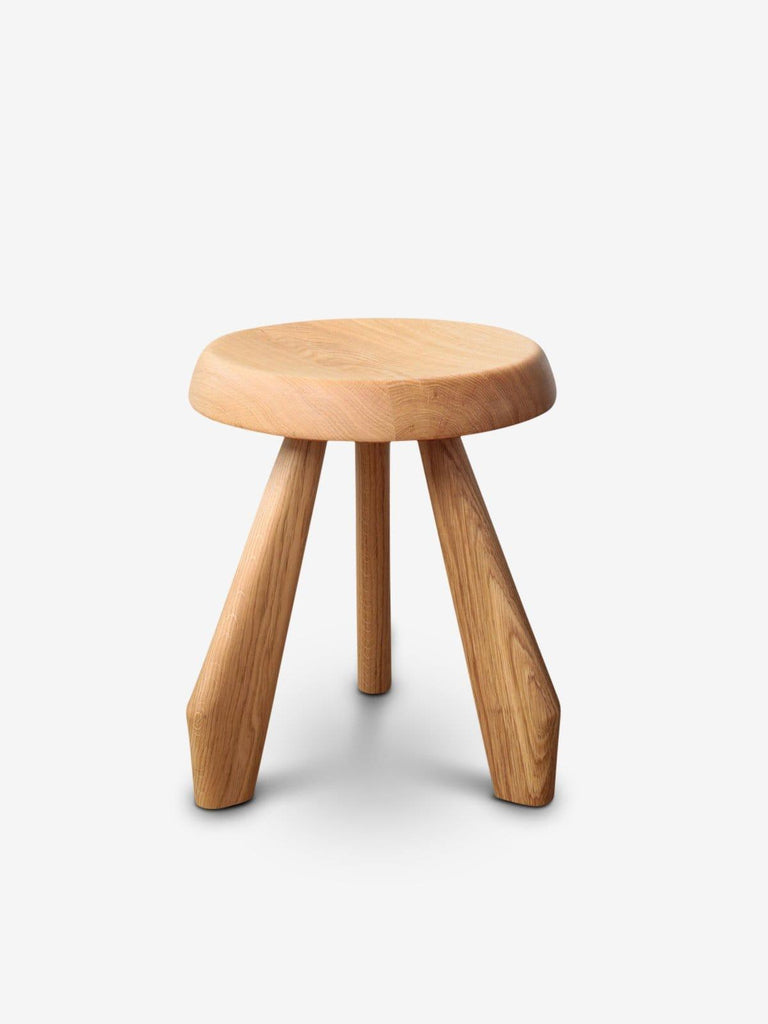 スツール Charlotte Perriand vintage stool Vintage Circular Tripod Maple Stool in the Manner of