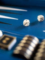 Geoffrey Parker Cobalt Blue and Black Leather Backgammon Board by Geoffrey Parker Home Accessories New Games Default