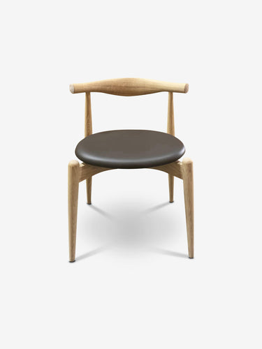 Carl Hansen Hans Wegner Elbow Chair in Oiled White Oak with Loke Leather for Carl Hansen Furniture New Seating