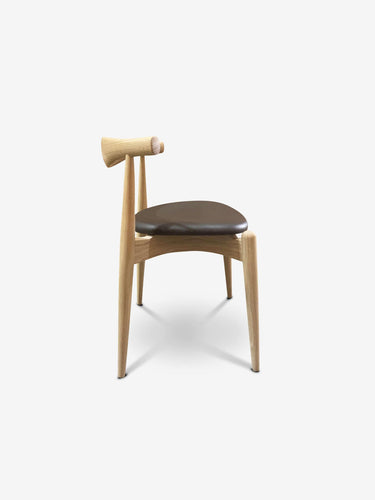Carl Hansen Hans Wegner Elbow Chair in Oiled White Oak with Loke Leather for Carl Hansen Furniture New Seating