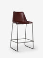 Sol y Luna High Leather Giron Bar Stool by Sol y Luna Furniture New Seating 39.5" H x 20" D x 18.75" W x 27.5" Seat Height / Marron / Leather