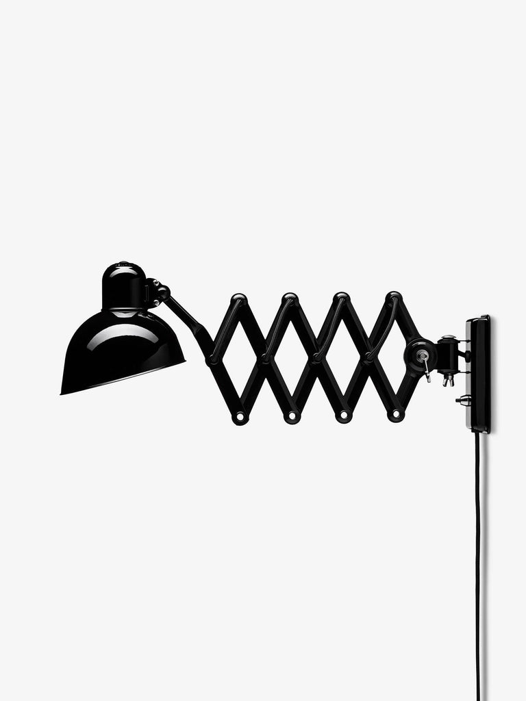 Adjustable Kaiser Idell Scissor Lamp in Black Metal