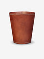 Sol y Luna Leather Waste Paper Basket by Sol y Luna Home Accessories New Leather Goods 12" H x 10.25" D / Marron / Leather