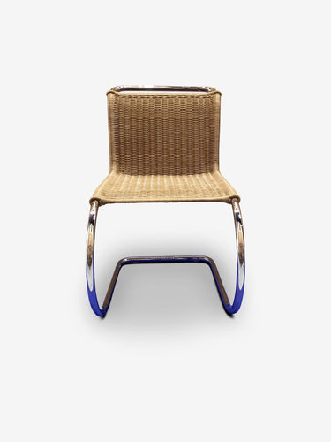 Knoll Mies van der Rohe MR Rattan Armless Side Chair by Knoll Furniture New Seating 19.25