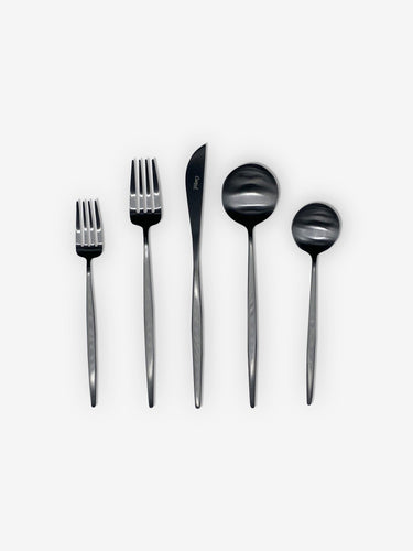 Cutipol Moon 5 Piece Place Setting by Cutipol Tabletop New Cutlery Matte Black
