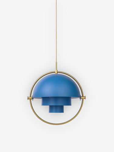 Gubi Multi-Lite Pendant by Gubi Lighting Accessories New Brass with Blue 05710902689344