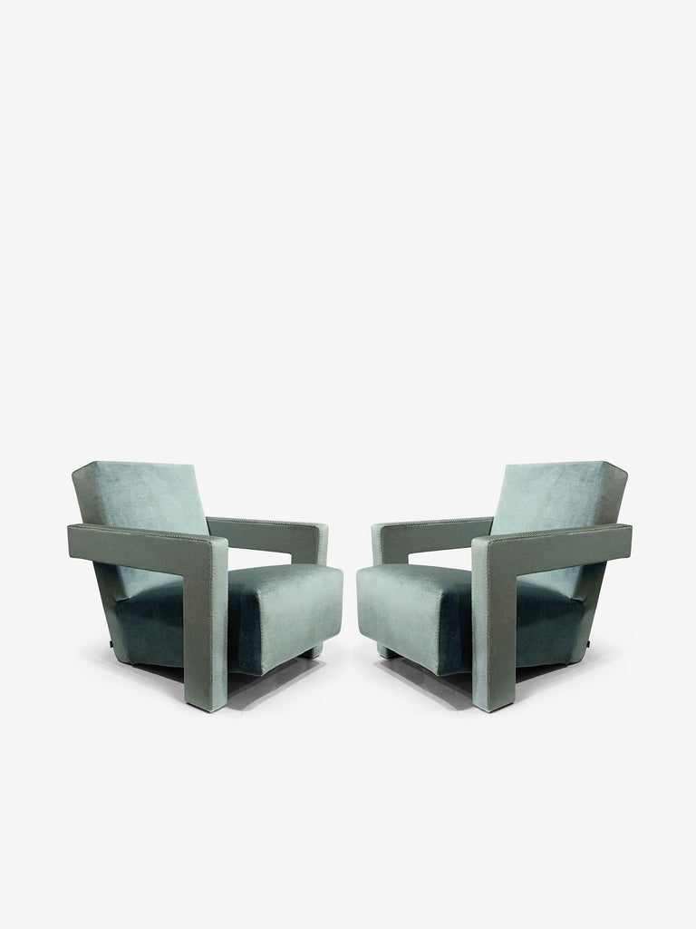 Cassina Utrecht Armchair Velvet Pair
