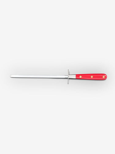 Berti Sharpening Steel by Berti with Wood Block Kitchen Accessories New Kitchen Knives Red Lucite / Total Length: 13.4