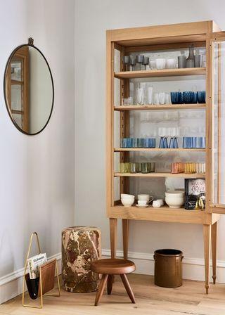 Deborah Ehrlich Glass Vitrine White Oak