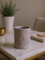 Coppa High Container in Montepulciano Marble by Michael Verheyden