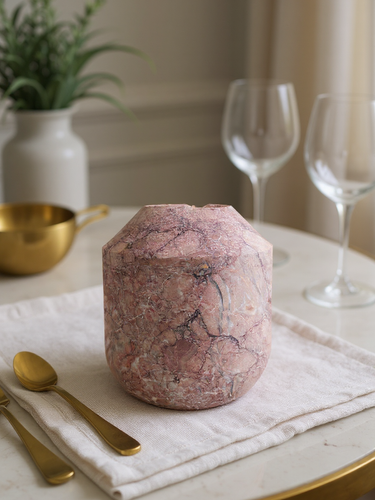 Vasque Bowl M in Breccia Pernice Marble by Michael Verheyden