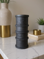 Colonne High Vase in Dark Brown Ceramic