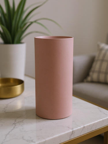 Cylindrical Vase in Orange by Michael Verheyden