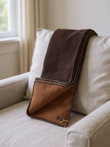 Grace Mocha Throw Plaid by Alonpi