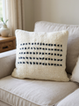 Lorenzo Throw Pillow in Natural/Black by Morrow Soft Goods