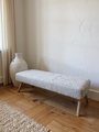 Metropole 6' Backless Bench in Shearling by MONC XIII
