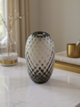 Candy Couture Small Tall Vase in Silver by Glashutte Comploj