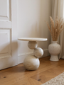 Pair of Travertine Side Tables by a French Atelier, Produced Exclusively for MONC XIII