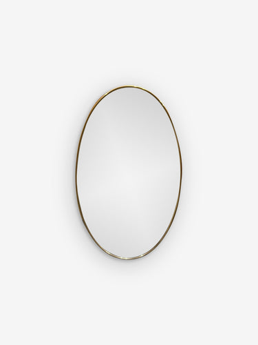 1950's Oval Mirror in Aged brass Attributed to Gio Ponti for Fontana Arte - MONC XIII