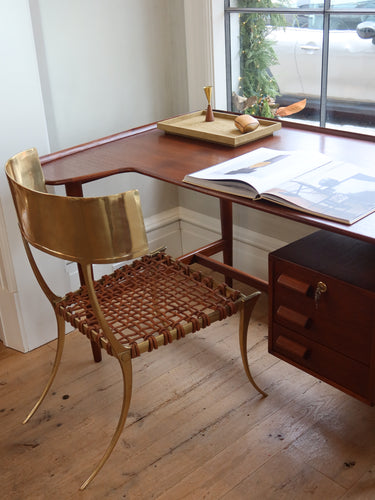 Klismos Brass Chair