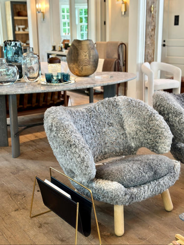 Pair Of Limited Edition Pelican Chair in Gotland Sheepskin by House of Finn Juhl