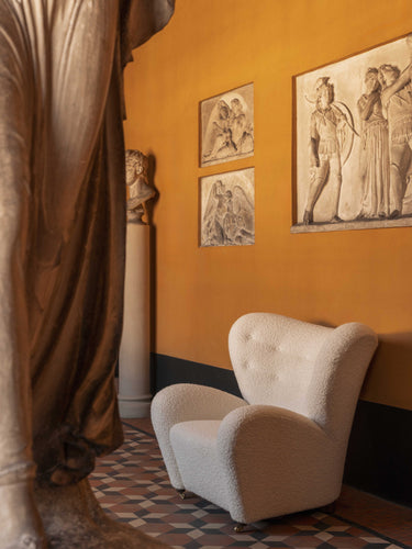 The Tired Man Chair in Moonlight Shearling by Flemming Lassen