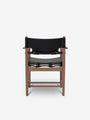 Borge Mogensen Spanish Dining ArmChair in Smoked Oak oiled and Black Leather