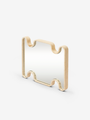 Ossicle Rectangular Horizontal Small Marble Wall Mirror by Giobagnara