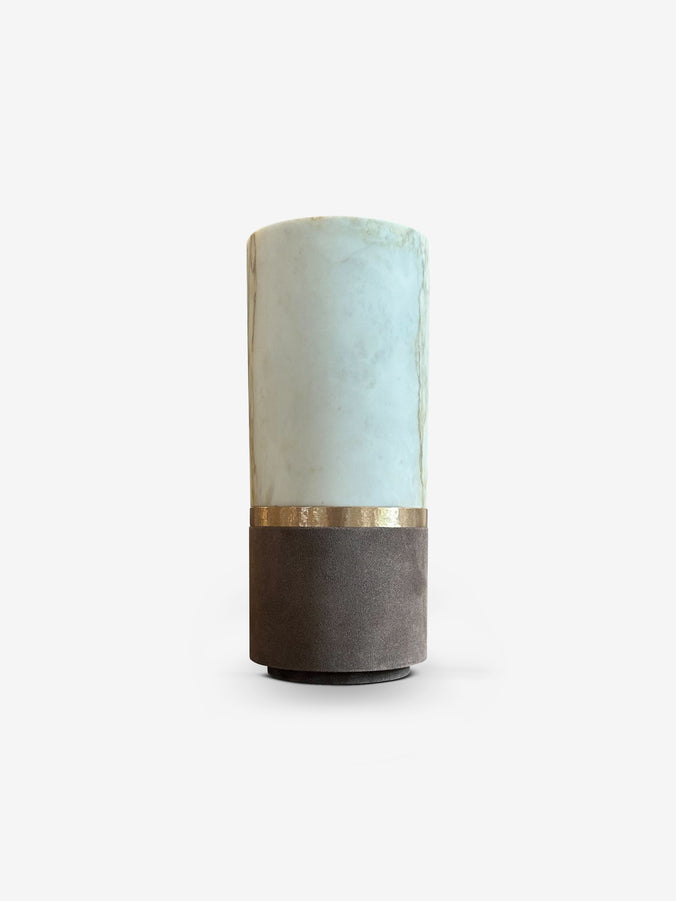 Dure Vase in Calacatta Special Calacatta and Almond Suede by Michael Verheyden