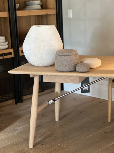 Pastille Round Box in Suede by Michael Verheyden