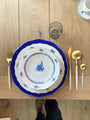 Chinese Bouquet Blue Dinner Bowl by Herend