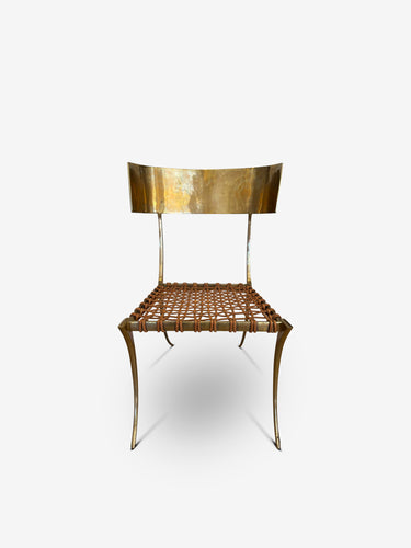 Klismos Brass Chair