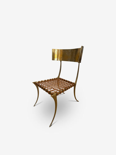 Klismos Brass Chair