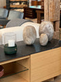 Dado Medium Vase in Grey Travertine by Michael Verheyden