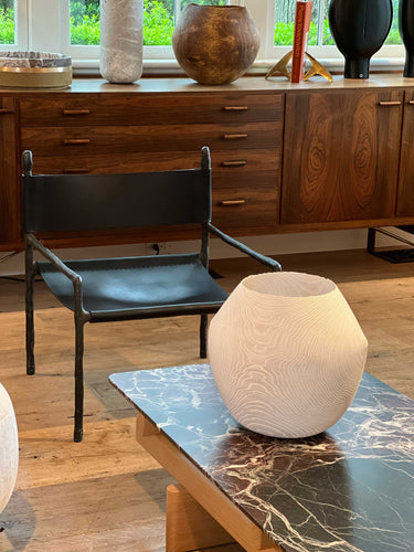 Pair Of Orsed Chairs in Vasted Patinated Bronze with Black Saddle Leather by Michael Verheyden