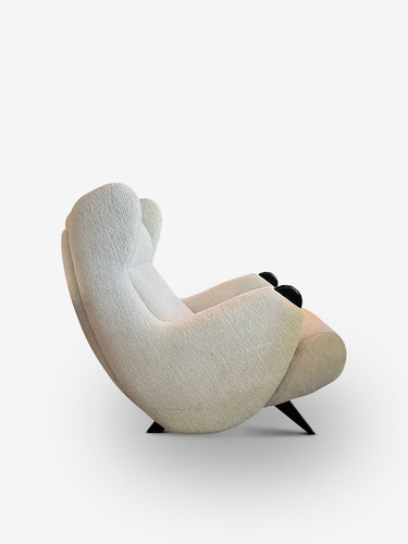 Pair Of Cadillac Chair in Igor Chenille Nuage by Pierre Augustin Rose