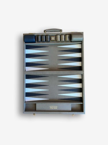 Geoffrey Parker Leather Challenge Set in Taupe with Ebony and White Points