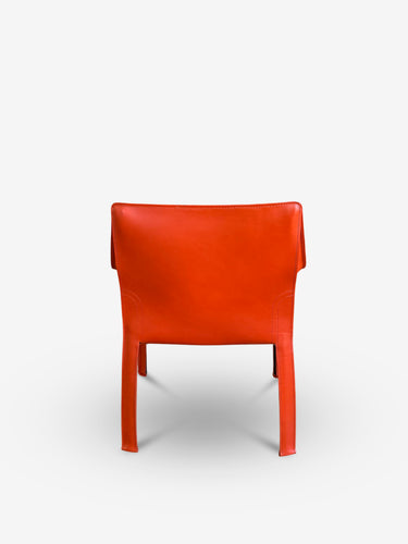 Bellini 413 Cab Chair in China Red Leather by Cassina