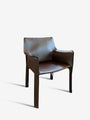 Bellini 413 Cab Chair in Tobacco Leather by Cassina