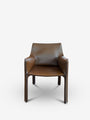 Bellini 413 Cab Chair in Tobacco Leather by Cassina