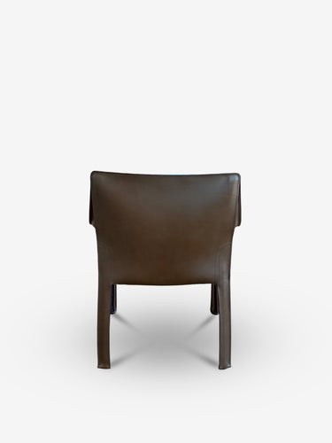 Bellini 413 Cab Chair in Tobacco Leather by Cassina