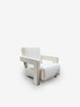 Pair Of 637 Utrecht in Luxor Bianco with Natural Blanket Stitching by Cassina